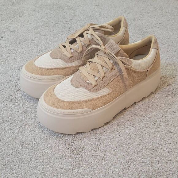 UGG WOMEN’S MARIN MEGA PLATFORM LACE-UP SUEDE SHOES SIZE 12 - Picture 1 of 7